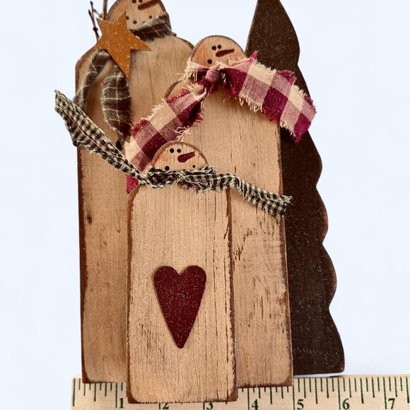 3D Wooden Snowmen with a cottage vibe Decor-home-accessories - Picture 2 of 6